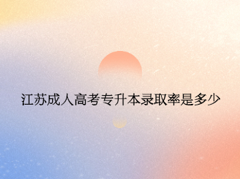 江苏成人高考专升本录取率