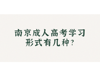 南京成人高考学习形式