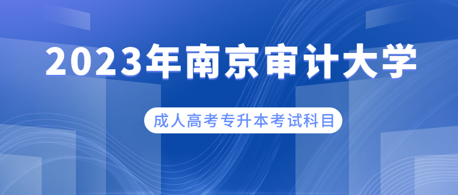 2023年南京审计大学成人高考专升本考试科目有哪些