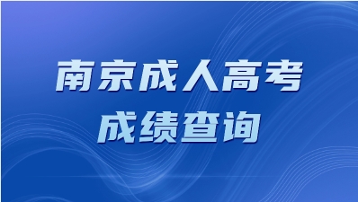 2023年江苏省南京成人高考成绩查询时间？