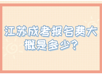 江苏成考报名费