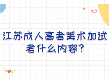 江苏成人高考美术加试