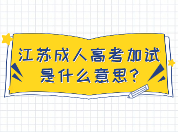 江苏成人高考加试是什么意思