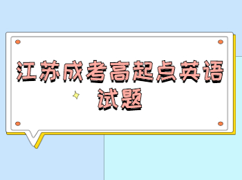 江苏成考高起点英语试题