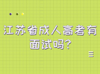 江苏省成人高考有面试吗