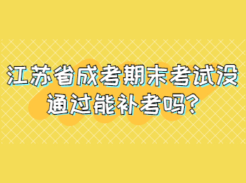 江苏省成考期末考试没通过能补考吗