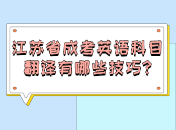 江苏省成考英语科目翻译有哪些技巧
