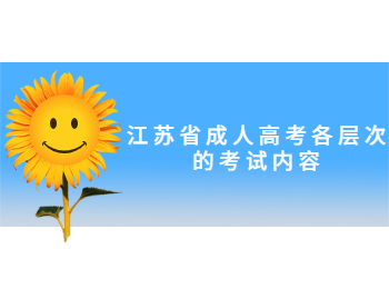 江苏省成人高考考试内容