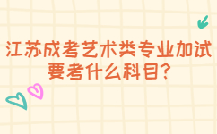 江苏成考艺术类专业加试要考什么科目